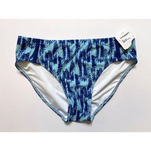 Z By Zella Blue Glaze Deep Sea Print Bikini Bottoms NEW WITH TAGS